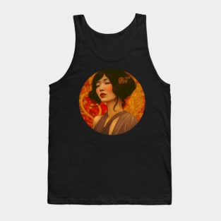 Art Deco Style Woman Tank Top